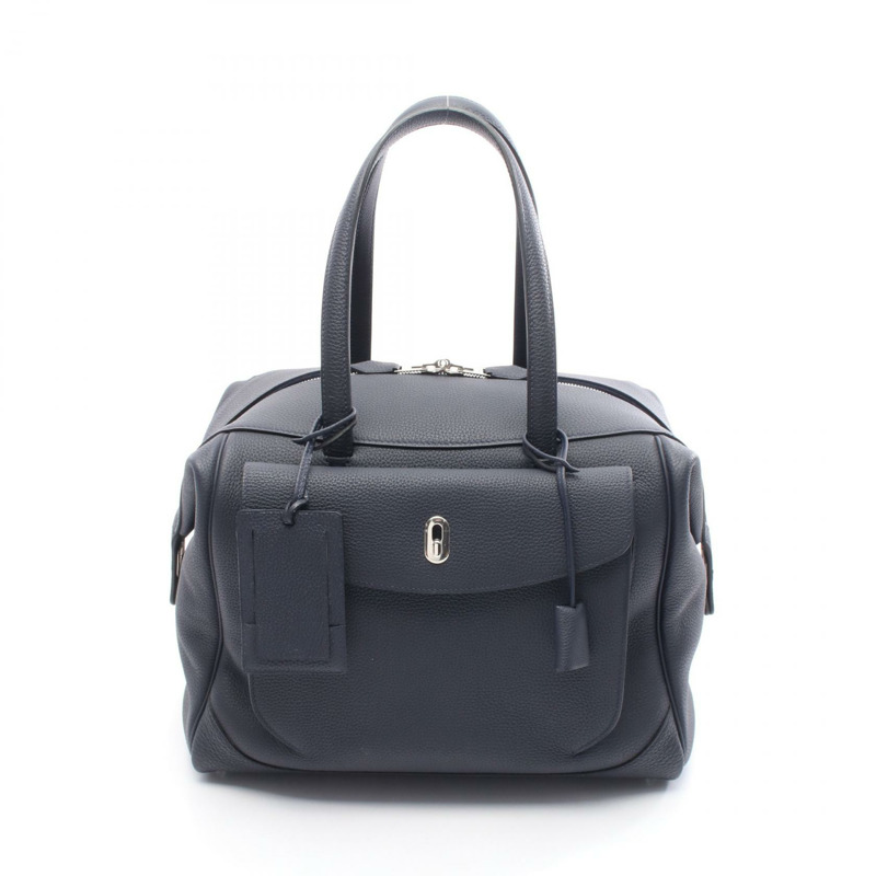 愛馬仕 Warago Cabin 35 單肩手提包 C 070970CK Togo 皮革 藍色 銀色-0