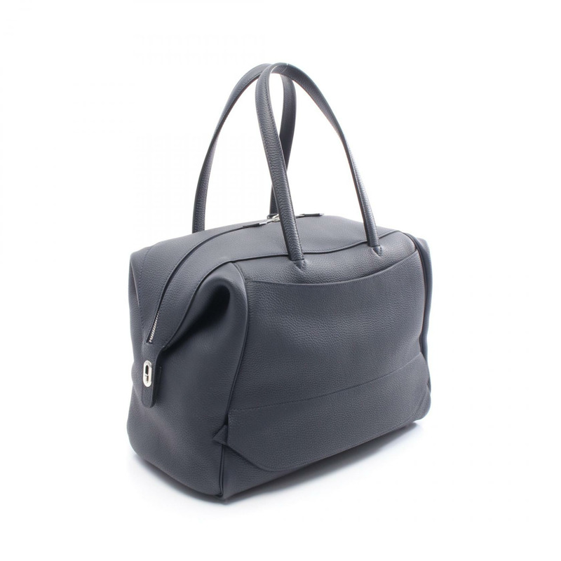 愛馬仕 Warago Cabin 35 單肩手提包 C 070970CK Togo 皮革 藍色 銀色-1