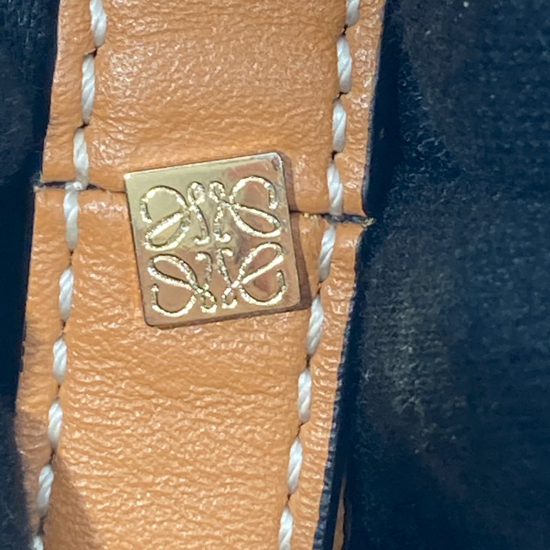 LOEWE羅威 061845 Mini Hammock抽繩吊床包 皮革 焦糖色 金扣-15