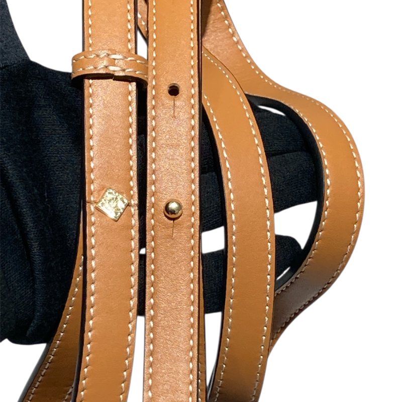 LOEWE羅威 061845 Mini Hammock抽繩吊床包 皮革 焦糖色 金扣-16