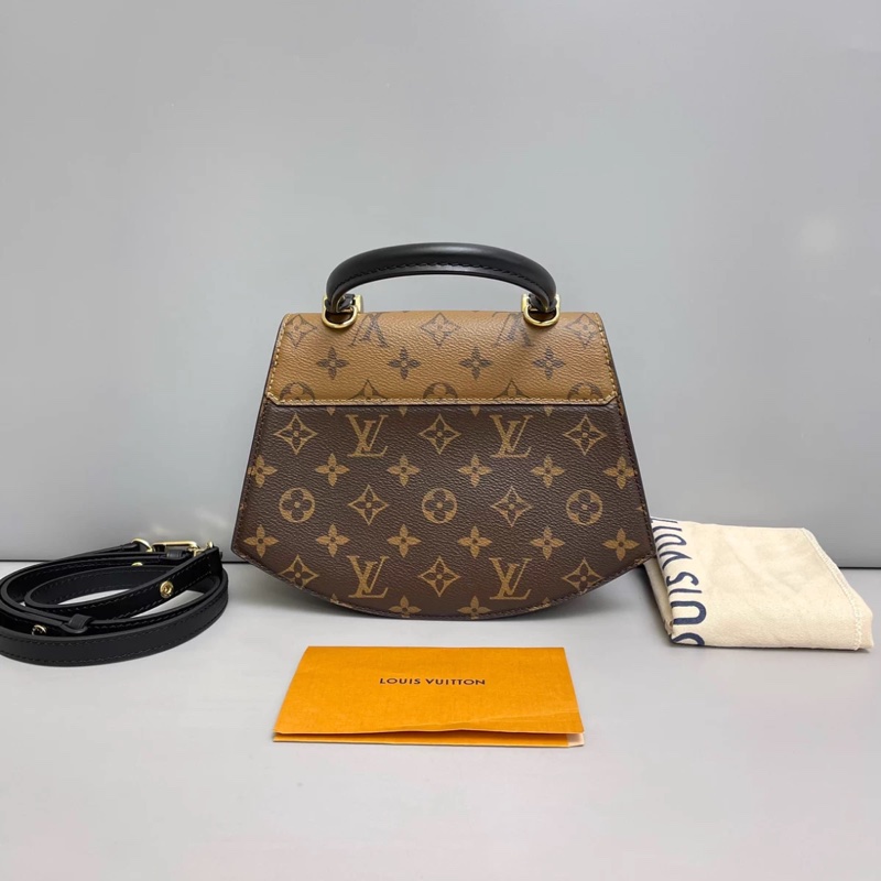 LV路易威登 老花拼色扇子包 芯片款-1