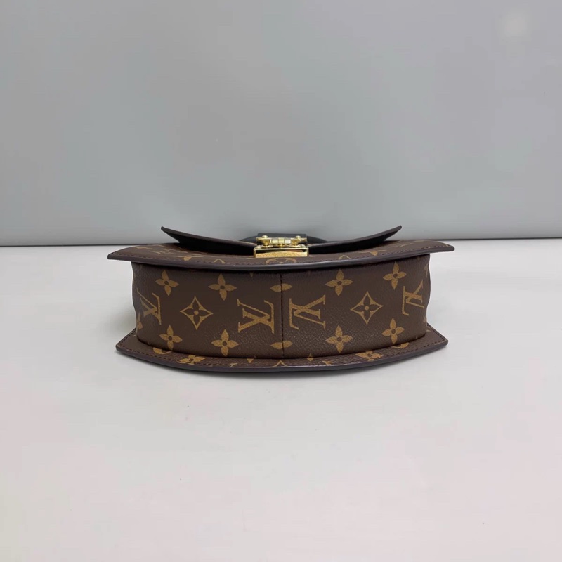 LV路易威登 老花拼色扇子包 芯片款-3