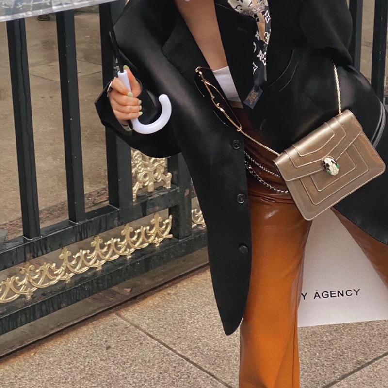 【絕美香檳金】BVLGARI 寶格麗 Serpenti Forever 經典蛇頭包-10