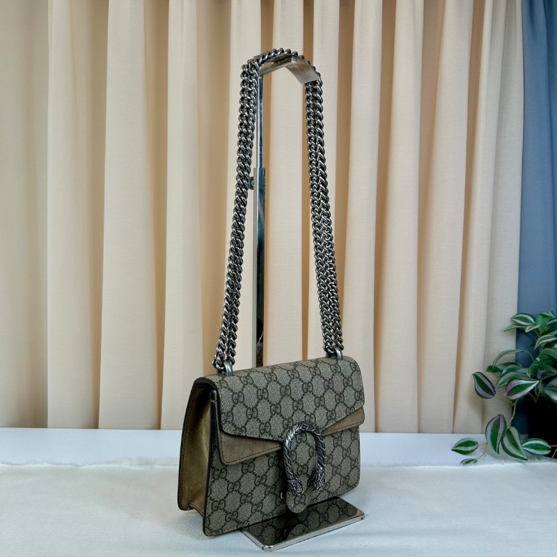古馳Gucci酒神小號包 經典老花圖案 鏈條設計 適合日常搭配 時尚百搭-1