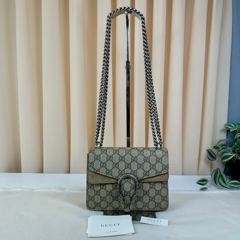 古馳Gucci酒神小號包 經典老花圖案 鏈條設計 適合日常搭配 時尚百搭-5