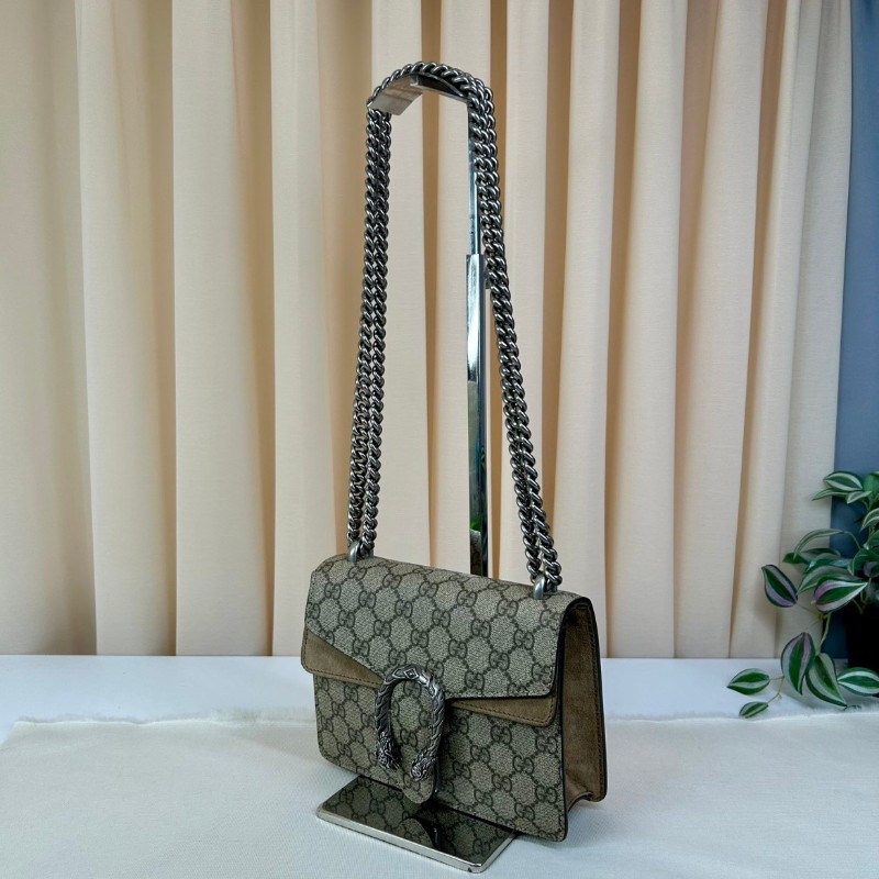 古馳Gucci酒神小號包 經典老花圖案 鏈條設計 適合日常搭配 時尚百搭-7