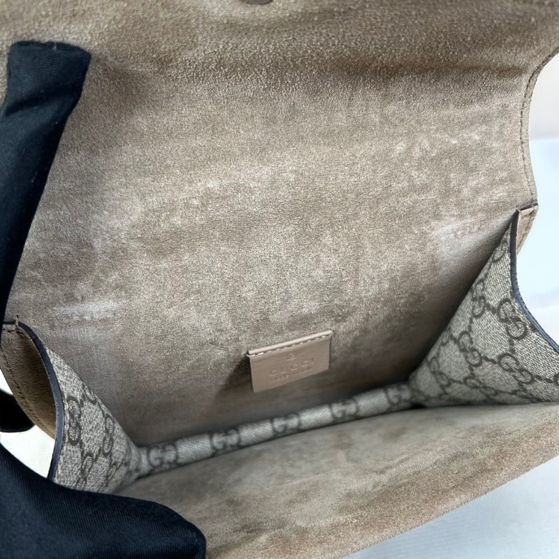 古馳Gucci酒神小號包 經典老花圖案 鏈條設計 適合日常搭配 時尚百搭-19