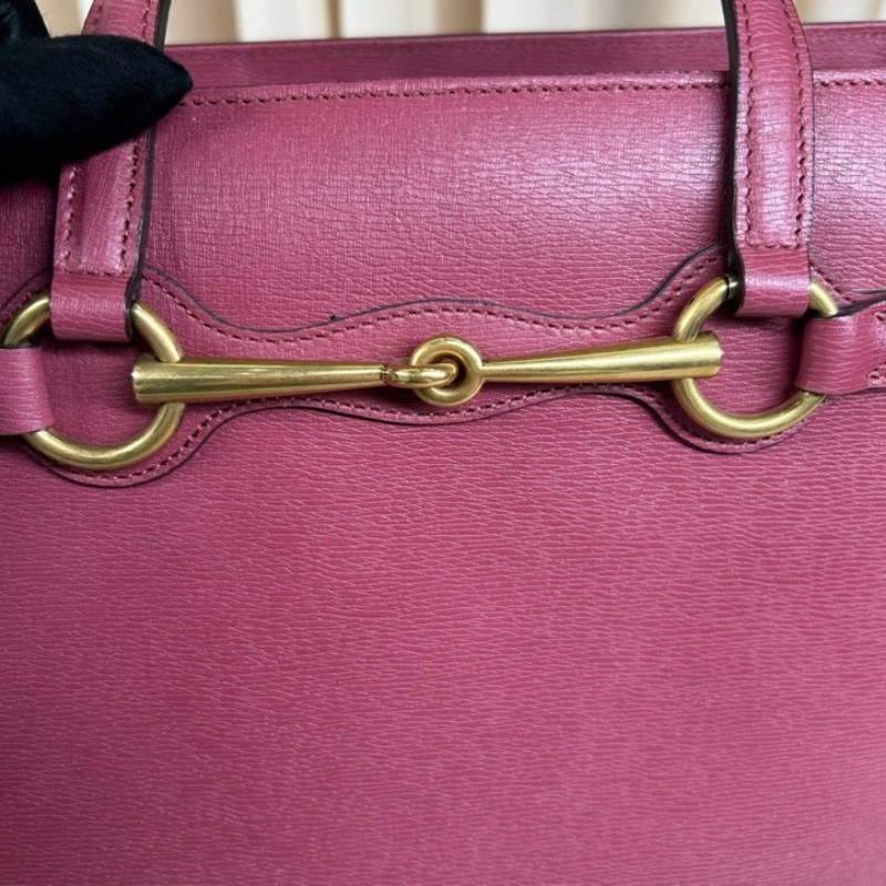 Gucci古馳馬銜扣牛皮包 配肩帶可單肩斜挎手提 內裡米白色 做工精緻 容量大 日常通勤百搭-8