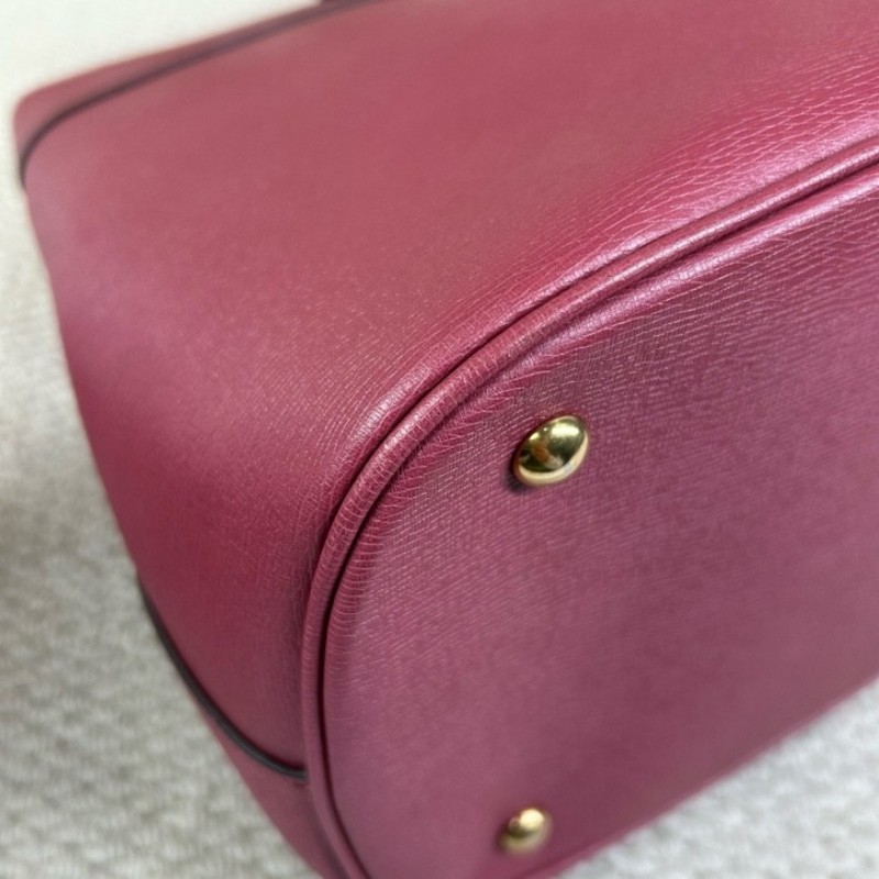 Gucci古馳馬銜扣牛皮包 配肩帶可單肩斜挎手提 內裡米白色 做工精緻 容量大 日常通勤百搭-13