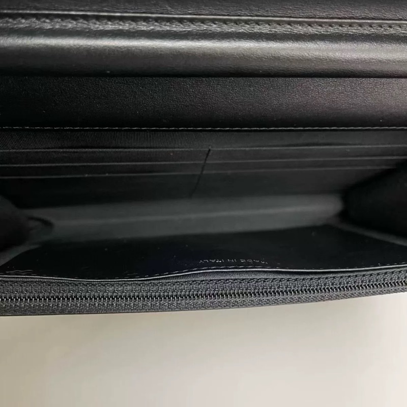 Chanel香奈兒 leboy黑銀牛皮荔枝紋woc 芯片款-7