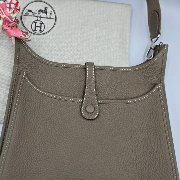 HERMES evelyne29 大象灰肩背包#K刻-4