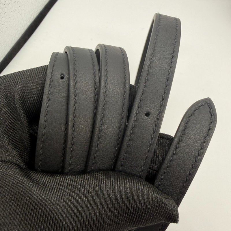 HERMES MINI HALZAN黑色配金釦手提肩背包#K刻-13