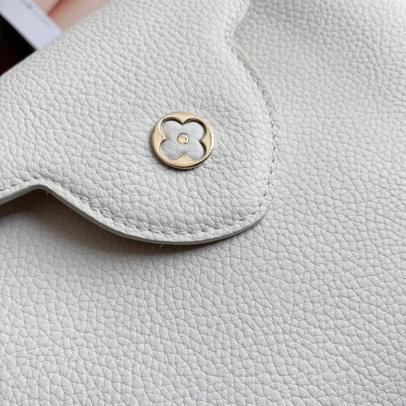 限定款 ::Louis Vuitton:: M59883 Capucines BB 米白x鵝黃色 手提包 斜背包 兩用包 彩色背帶-5