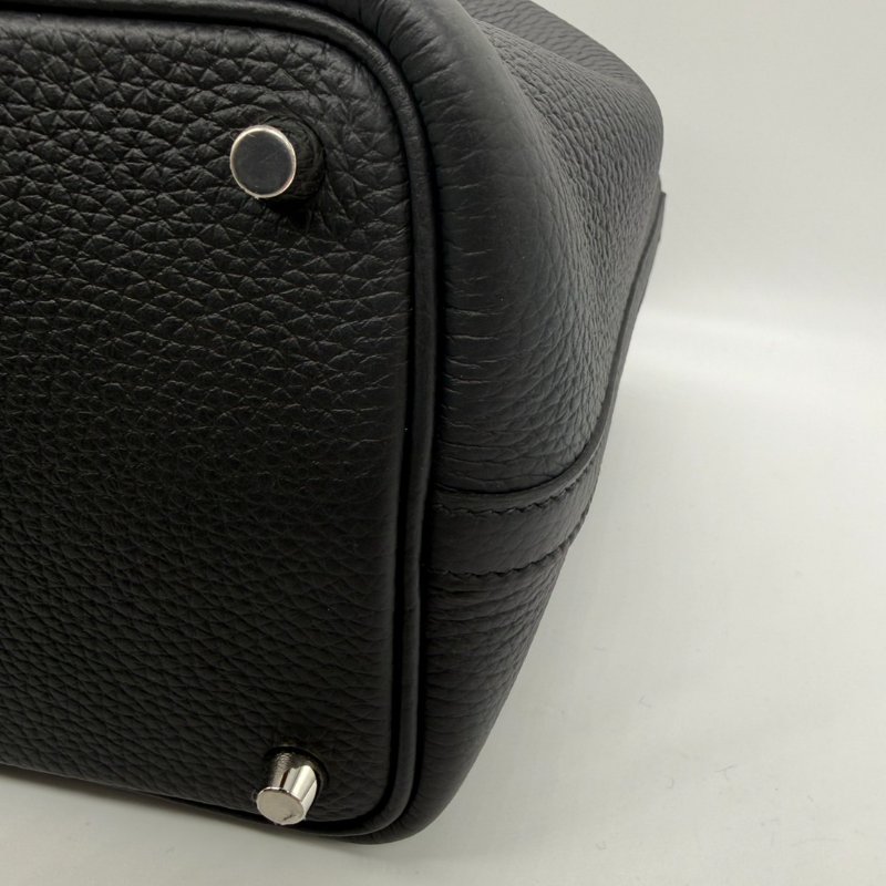 HERMES picotin 18 黑色銀扣#K 刻-7