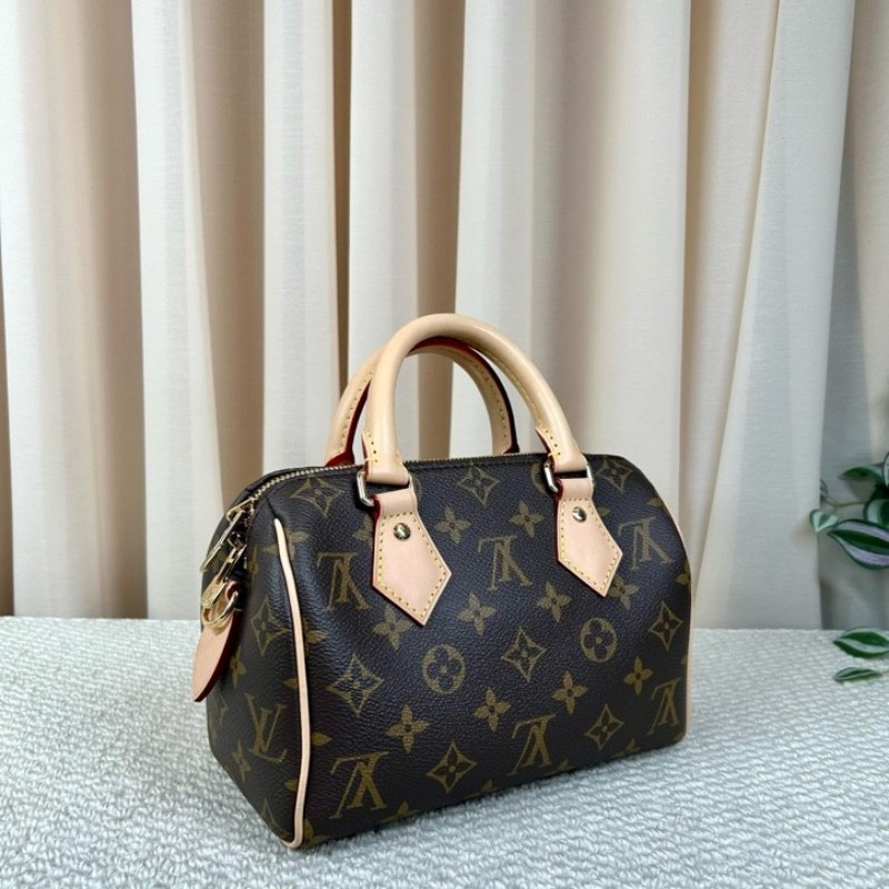 sh smd ZZZ LV路易威登Speedy20 經典老花手提單肩斜挎包 性價比超高 容量合適 配米寬肩帶 輕便又能裝-8