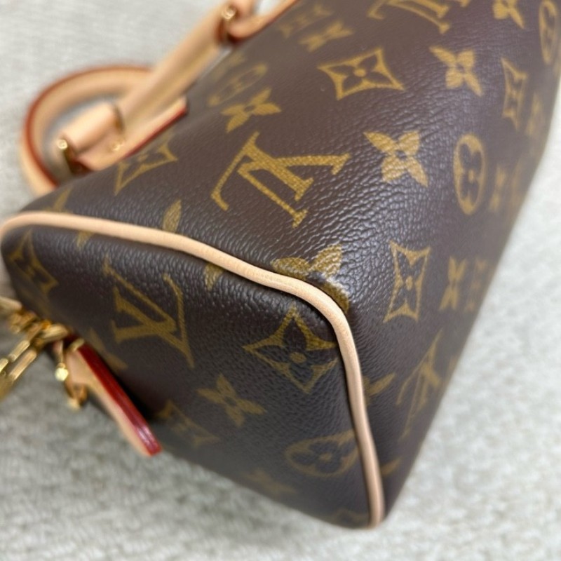 sh smd ZZZ LV路易威登Speedy20 經典老花手提單肩斜挎包 性價比超高 容量合適 配米寬肩帶 輕便又能裝-17