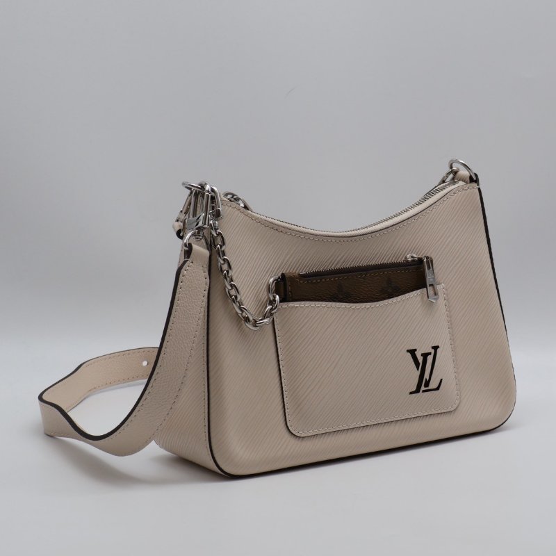 LOUIS VUITTON Marelle腋下包 - 米-14