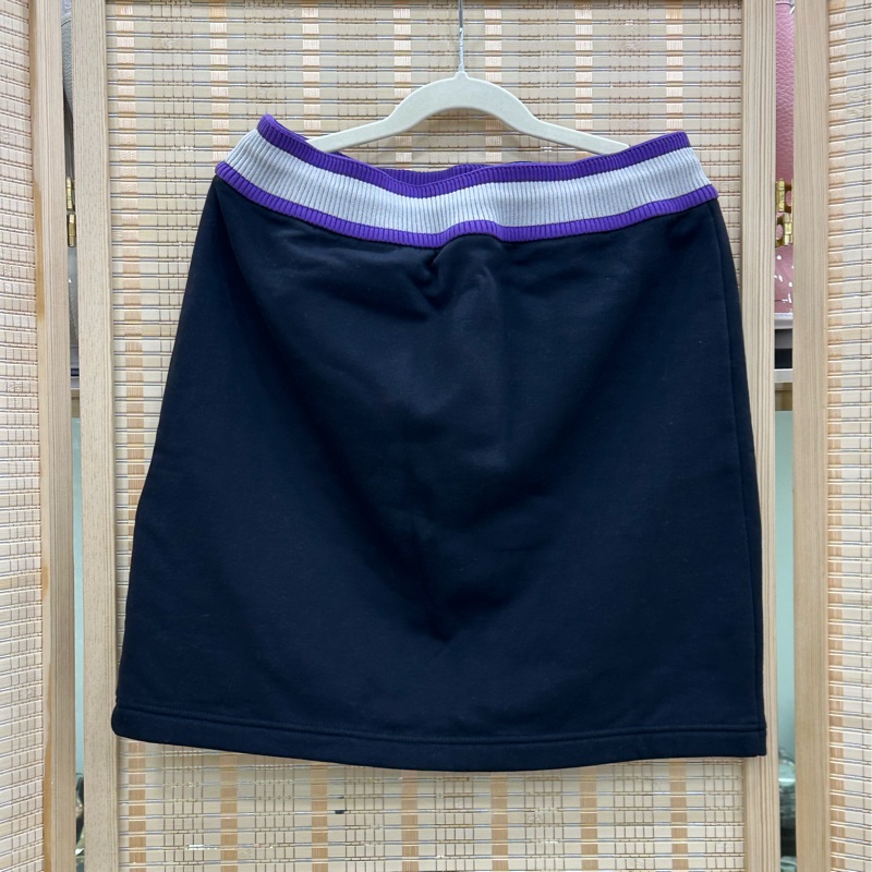 Hermes 愛馬仕 刺繡徽章字母logo收腰半身裙 36碼 全新吊牌-1