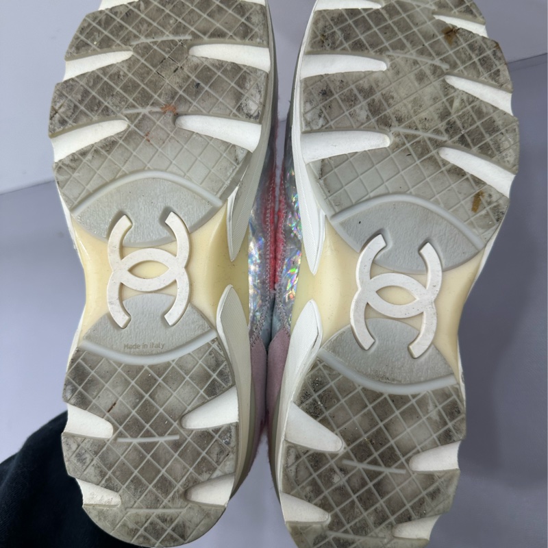 Chanel香奈兒粉紅編織運動鞋，38.5碼-4