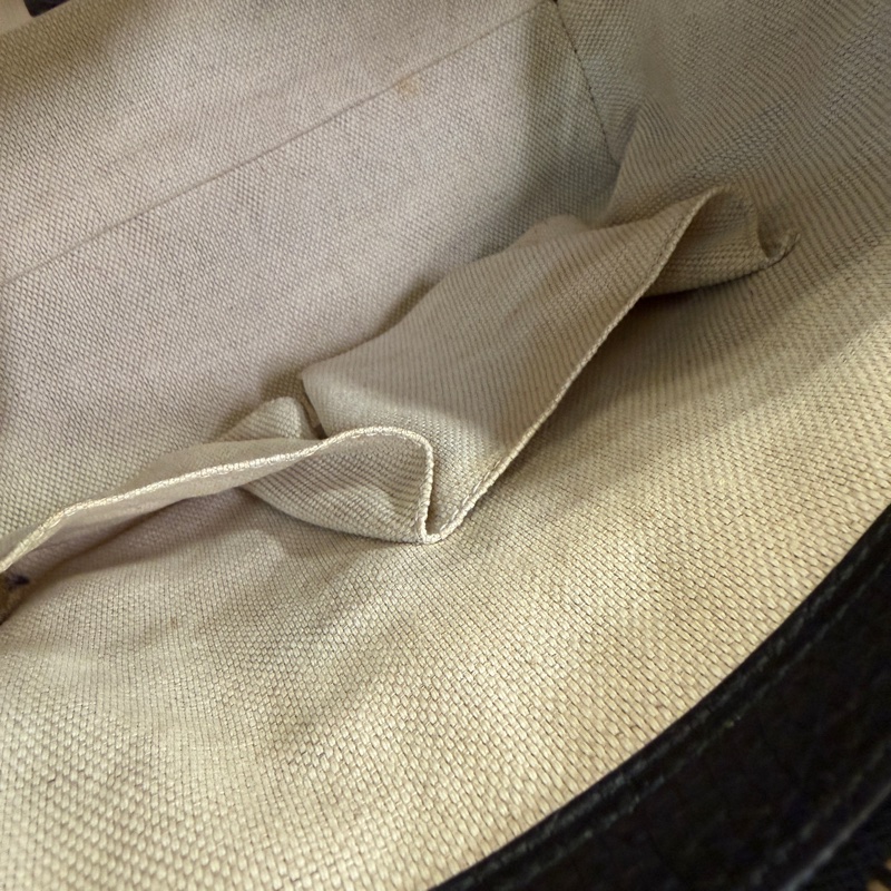 Gucci 黑牛皮淡金釦Soho Tote S號手提斜背托特包-12