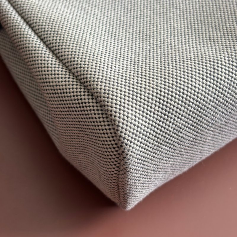 ::HERMES::W刻 MINI HERBAG20 石板灰皮革 帆布斜背包-16