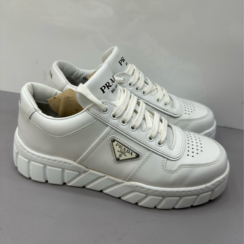 Prada普拉達 Fly Block小白鞋 7 號 /42碼-1