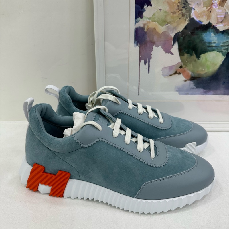 全新Hermes愛馬仕Bouncing運動鞋男款 灰色 42碼-0