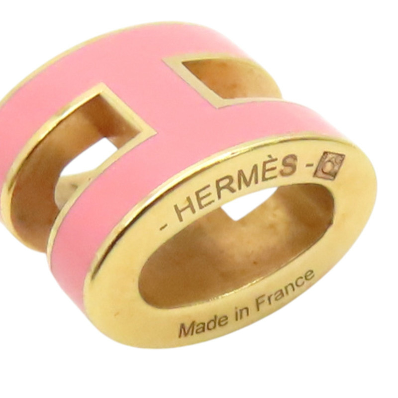 粉色琺瑯 金色鍍金 Mini Pop H 項鍊【HERMES 愛馬仕】 H147992FO-5