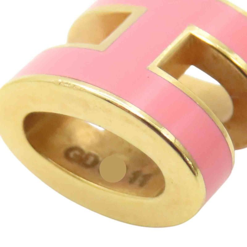 粉色琺瑯 金色鍍金 Mini Pop H 項鍊【HERMES 愛馬仕】 H147992FO-6