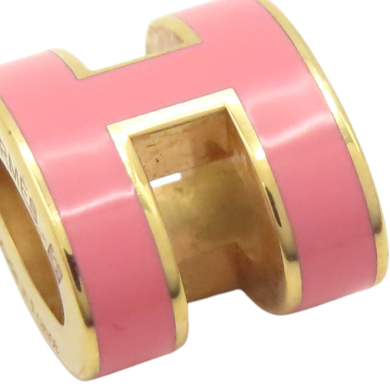 粉色琺瑯 金色鍍金 Mini Pop H 項鍊【HERMES 愛馬仕】 H147992FO-7