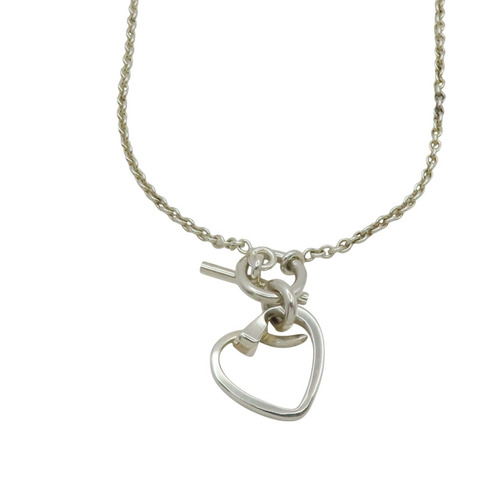 925純銀 愛心 項鍊【HERMES 愛馬仕】