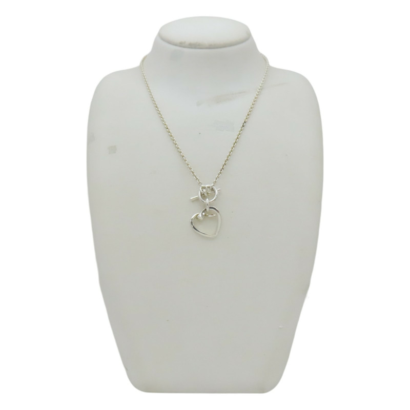 925純銀 愛心 項鍊【HERMES 愛馬仕】-9