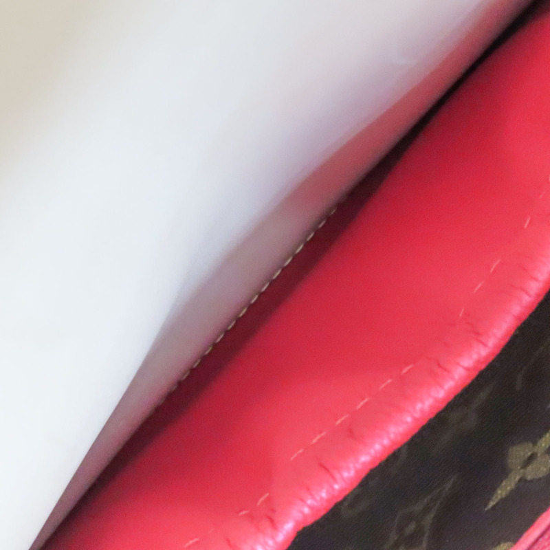 棕色 原花帆布 紅色馬毛 鉚釘 Iconoclast 手提包【LOUIS VUITTON LV 路易威登】 M41234-5