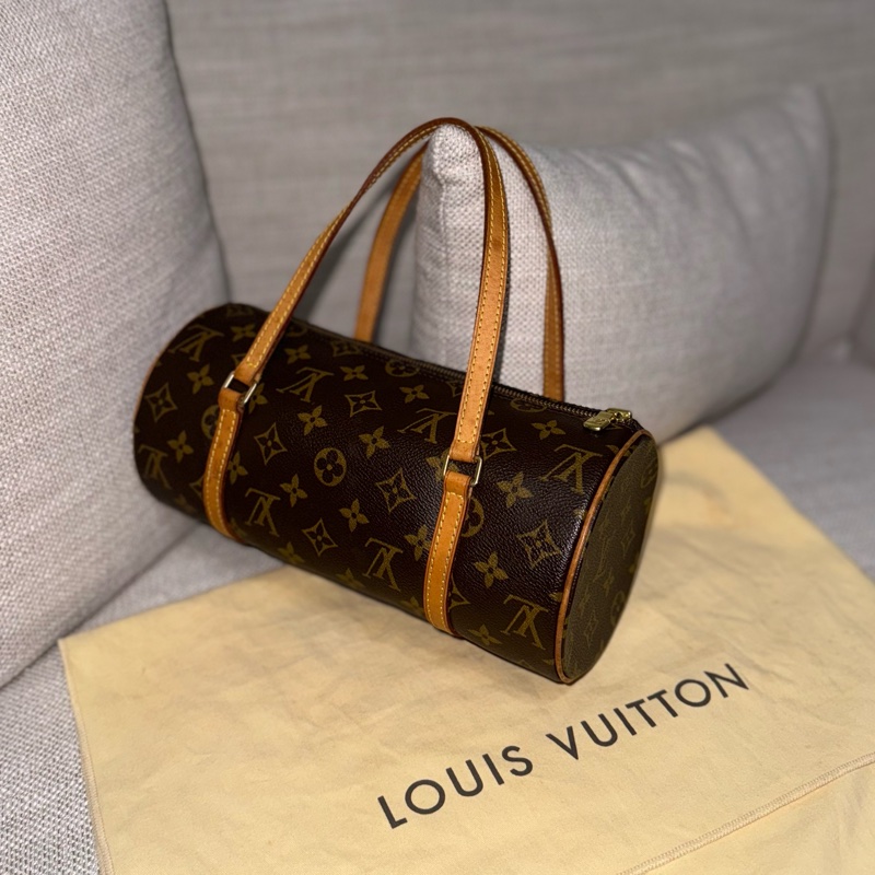 新上架❤️🔥LV Papillon 巴比隆26🤎有塵袋🤎老花圓筒包-1