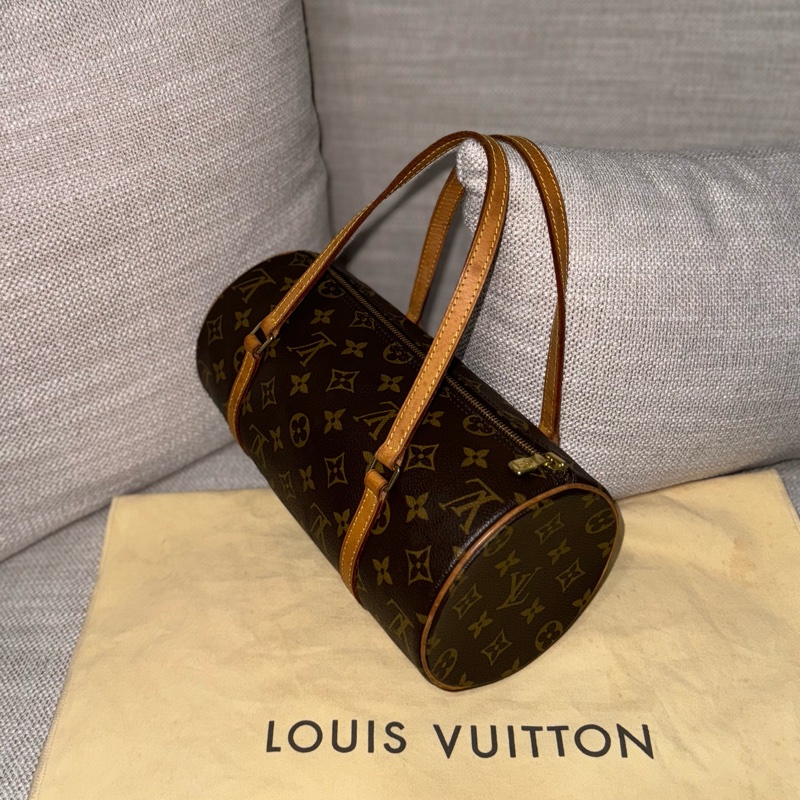 新上架❤️🔥LV Papillon 巴比隆26🤎有塵袋🤎老花圓筒包-4