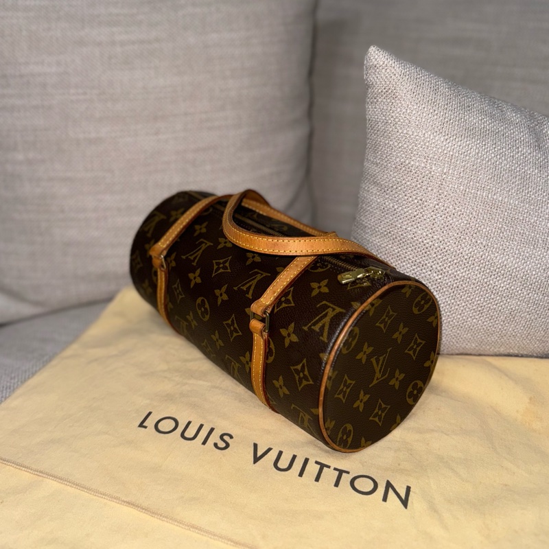 新上架❤️🔥LV Papillon 巴比隆26🤎有塵袋🤎老花圓筒包-5