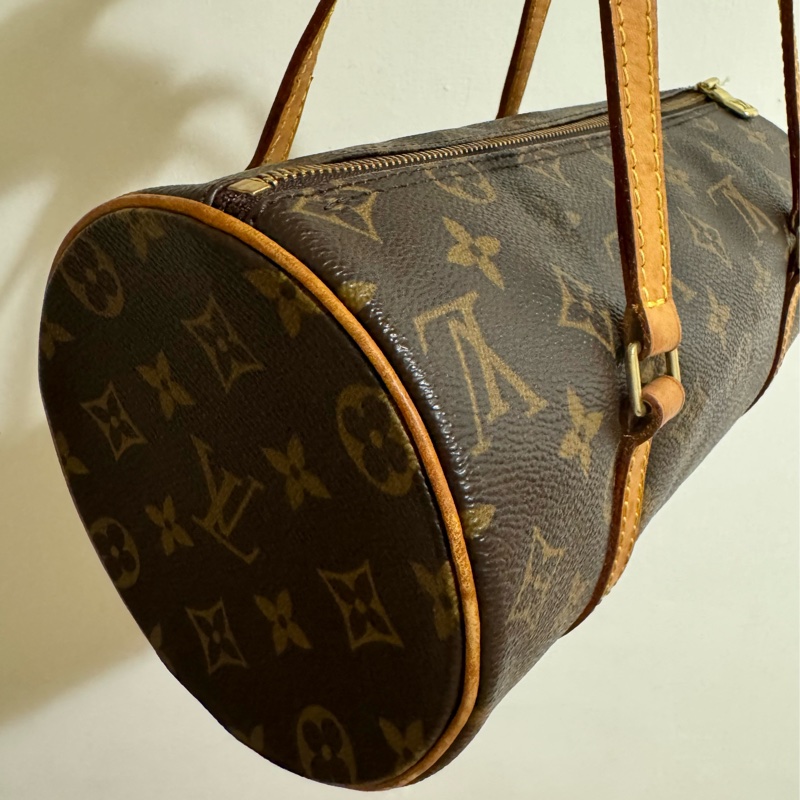 新上架❤️🔥LV Papillon 巴比隆26🤎有塵袋🤎老花圓筒包-20