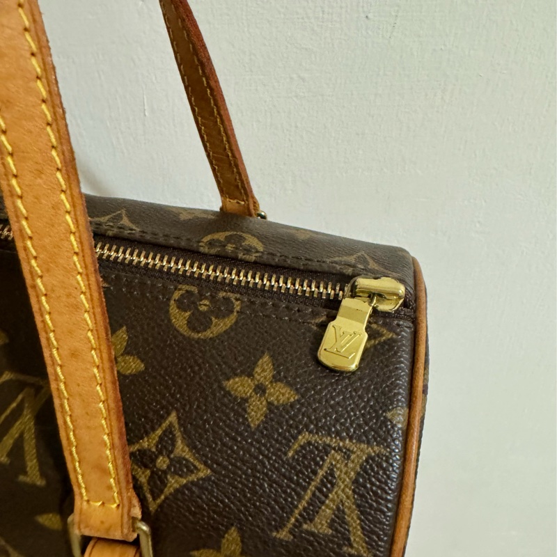 新上架❤️🔥LV Papillon 巴比隆26🤎有塵袋🤎老花圓筒包-30