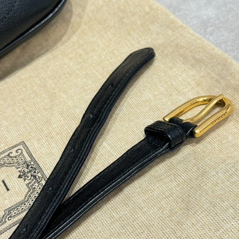 {🖤近新 🇹🇼101購入}Gucci Aphrodite 小牛皮鍊帶手提/肩背彎月兩用包-5