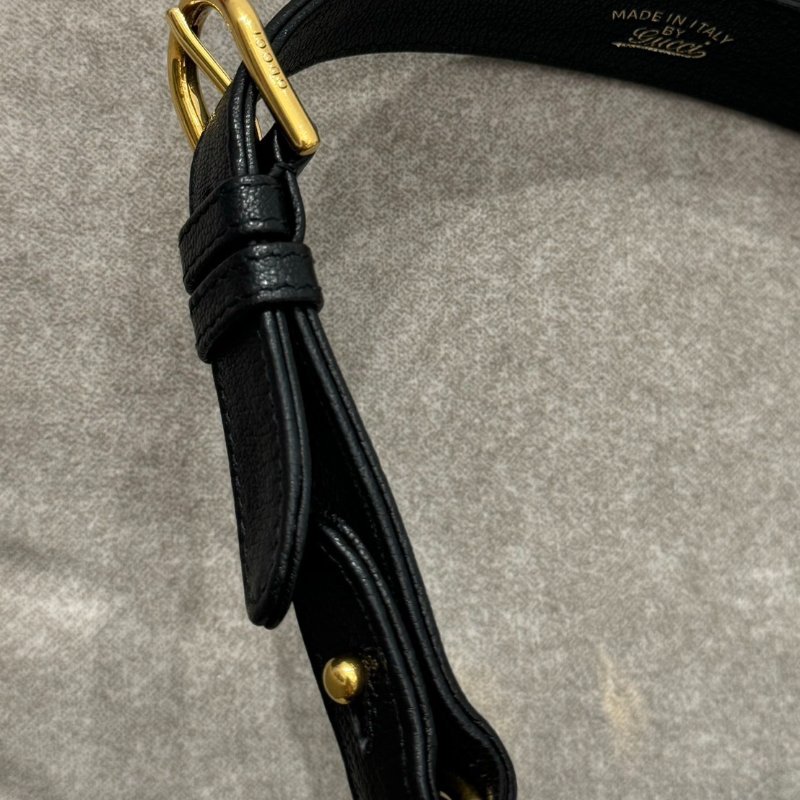 {🖤近新 🇹🇼101購入}Gucci Aphrodite 小牛皮鍊帶手提/肩背彎月兩用包-6