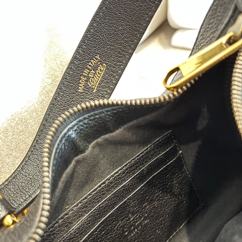 {🖤近新 🇹🇼101購入}Gucci Aphrodite 小牛皮鍊帶手提/肩背彎月兩用包-7