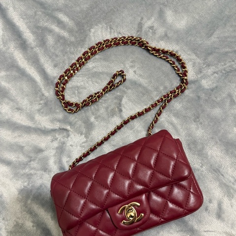 Chanel CF18 經典款 酒紅 香奈兒