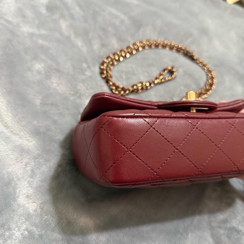 Chanel CF18 經典款 酒紅 香奈兒-12