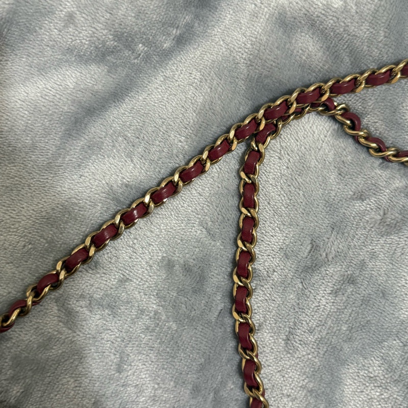 Chanel CF18 經典款 酒紅 香奈兒-18