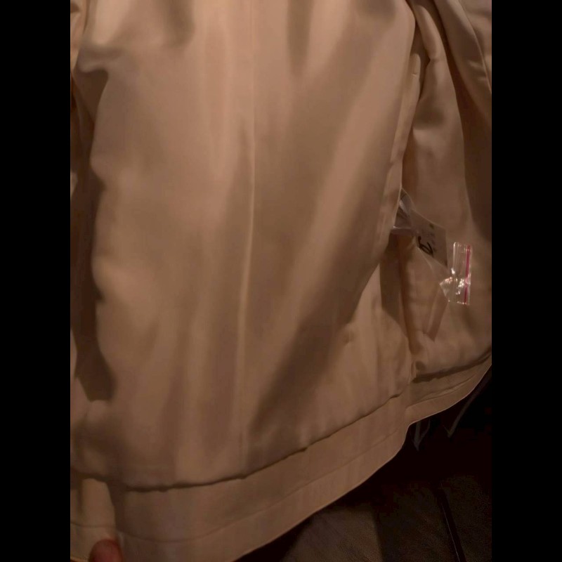 Chanel 珠光膚皮漆皮邊四口袋皮外套-41