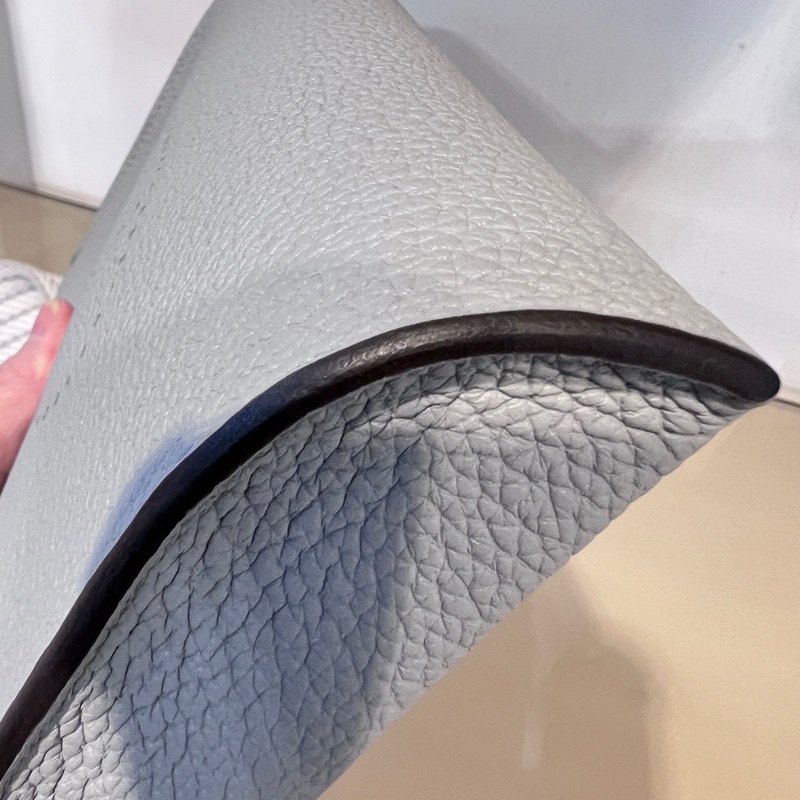 Hermes 冰川藍Togo皮Videpiches銀釦肩斜背包-6