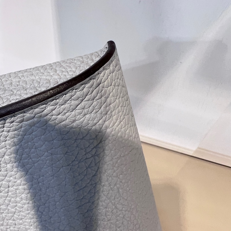 Hermes 冰川藍Togo皮Videpiches銀釦肩斜背包-8