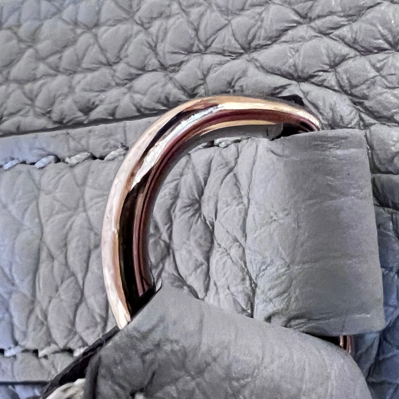 Hermes 冰川藍Togo皮Videpiches銀釦肩斜背包-14