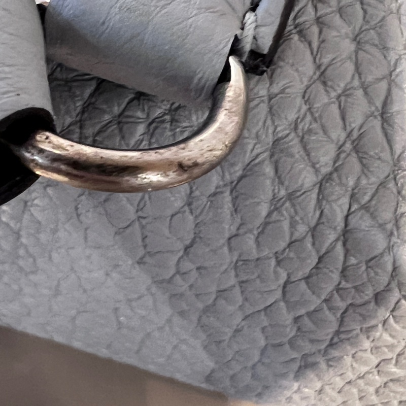 Hermes 冰川藍Togo皮Videpiches銀釦肩斜背包-15