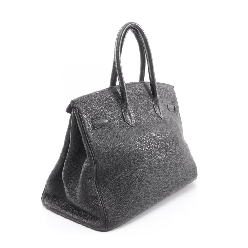 愛馬仕 Birkin 35 手提包，Togo 皮革，黑色，二手，女士，帶五金配件-1